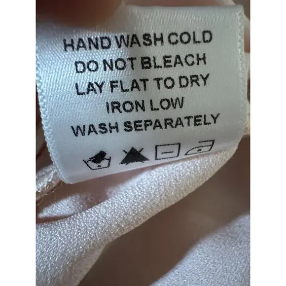 NBD Dainty Lace Dress Womens XS Pink Floral Strapless Ruffle Gown Maxi Romantic - Picture 13 of 14